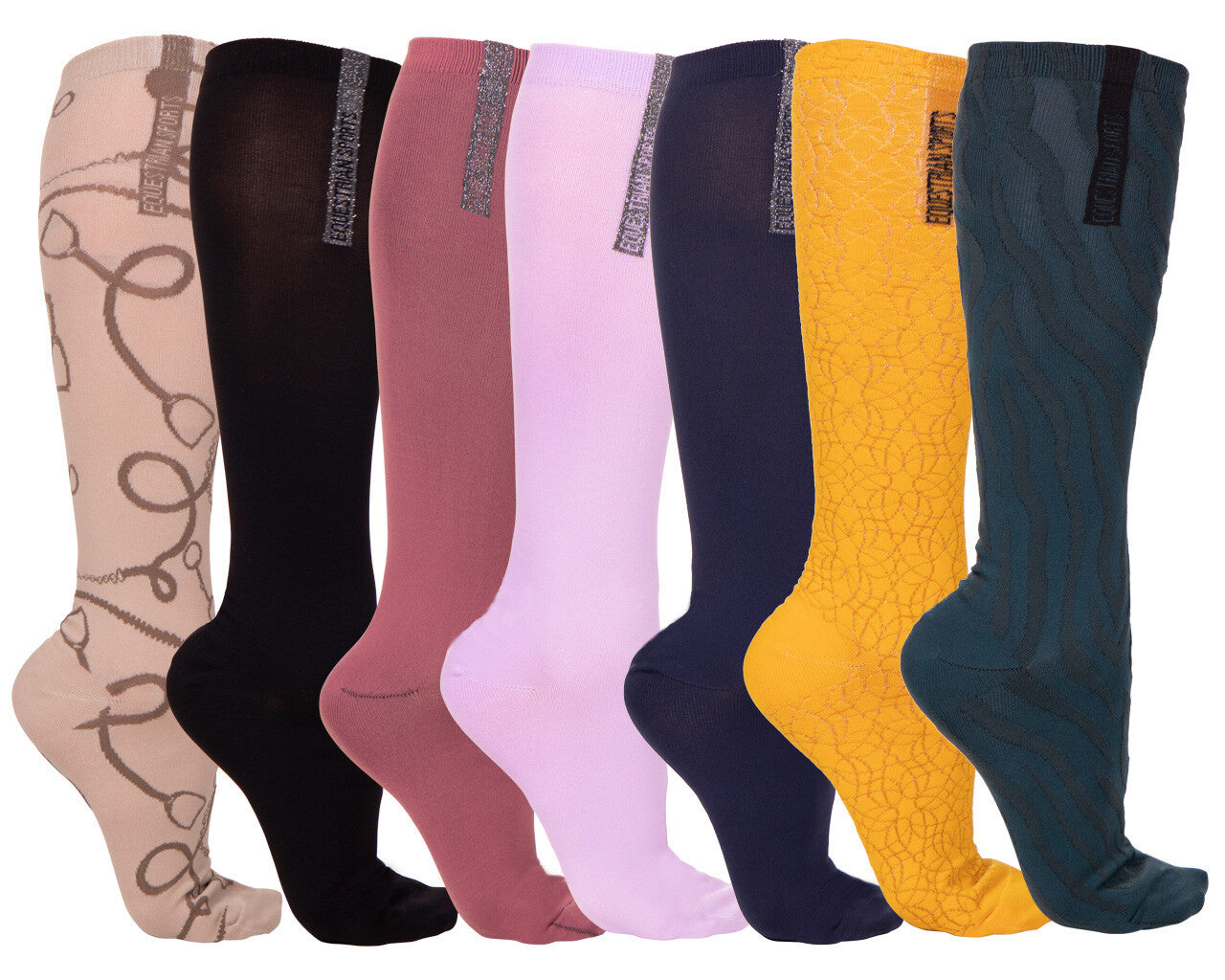 QHP Knee Socks Week Collection 7 pack